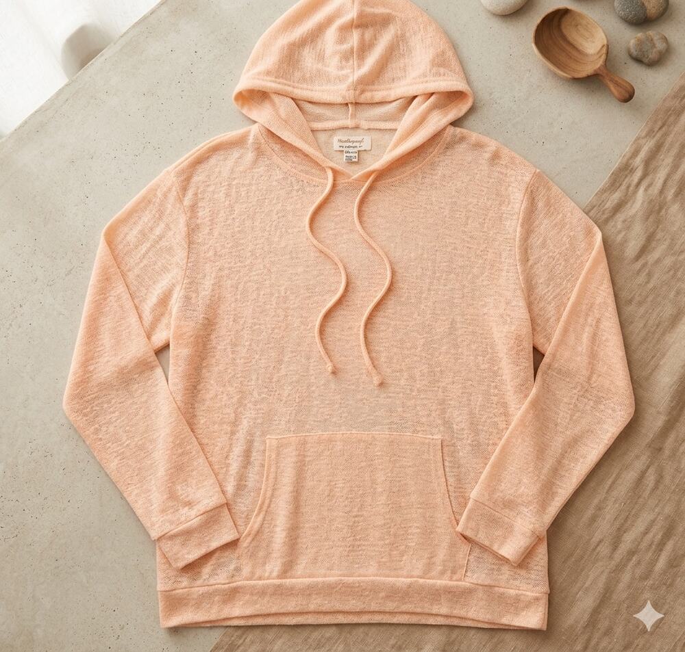 Weatherproof Vintage Peach Lightweight Hoodie - XXL